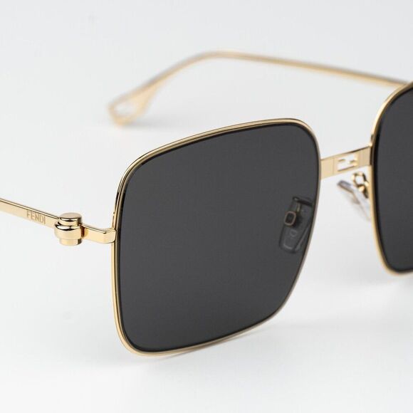 Fendi BAGUETTE Women Sunglasses Square Metal Endura Gold Smoke FE40123U 30A main image 9